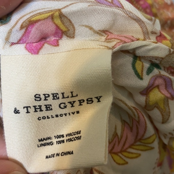 ✨🌙 Spell Portobello Road Short Sleeve Blouse in Honey Dew size S - Picture 14 of 16